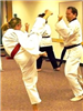 Two People Participating in Karate