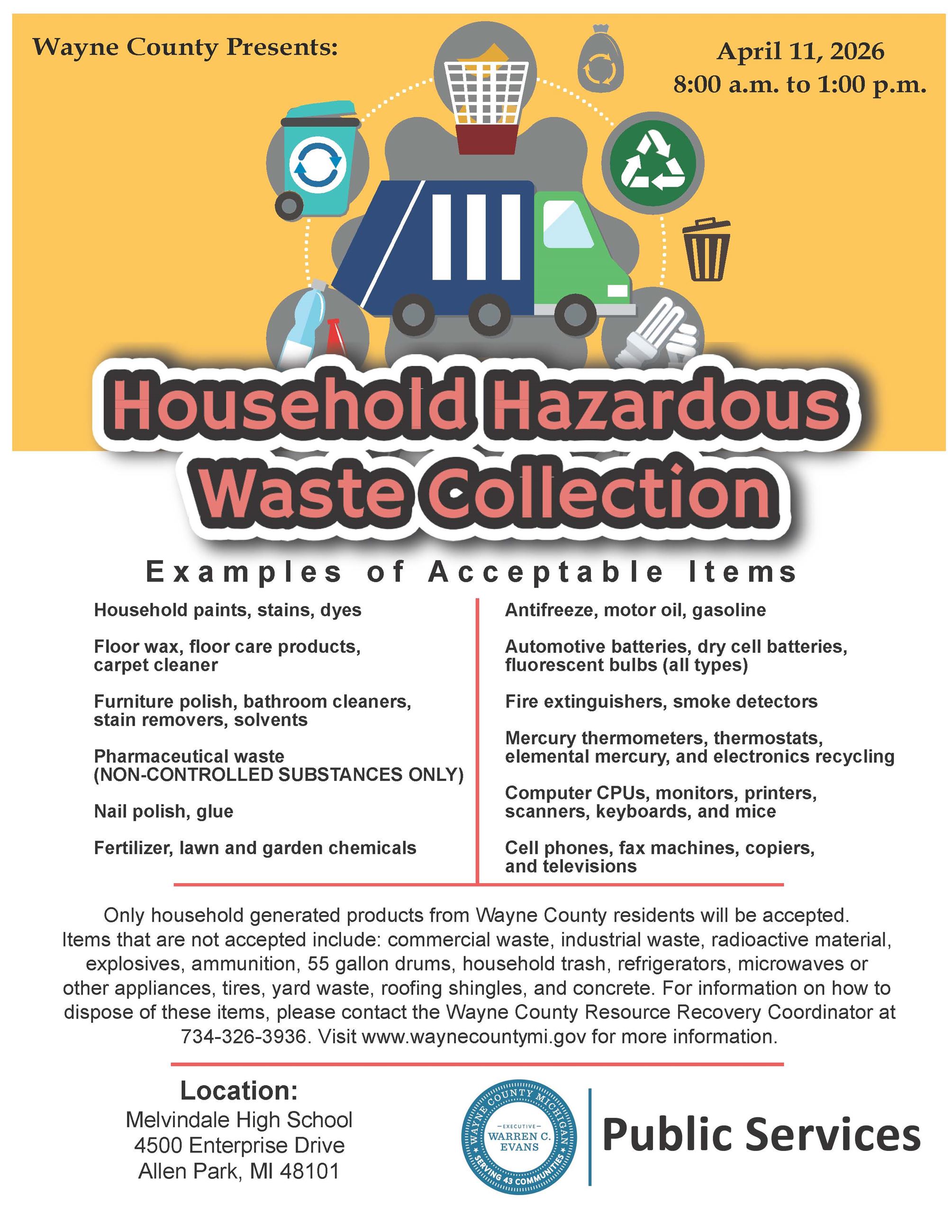 Allen Park  Household Hazardous Waste Flyer