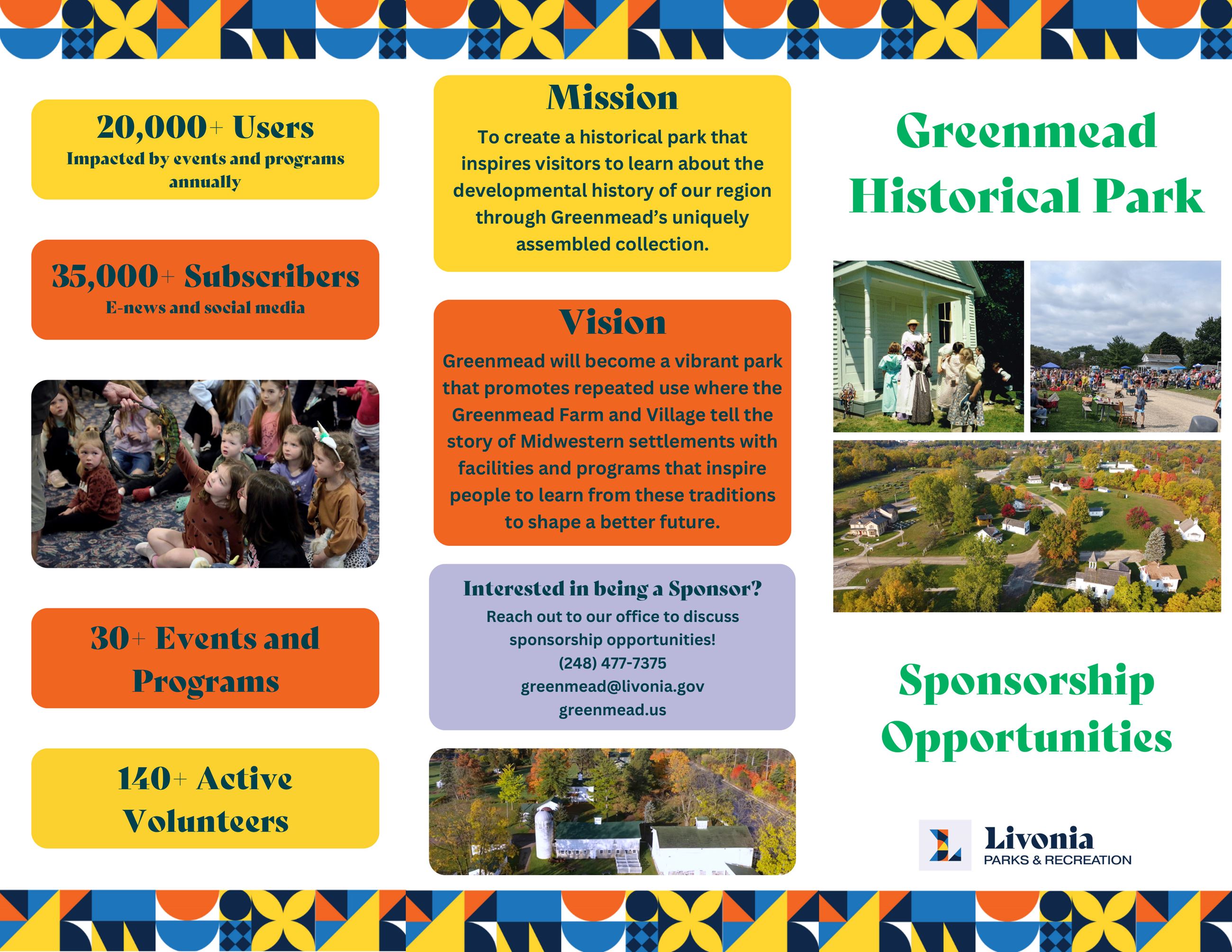 Greenmead Sponsorship Trifold 