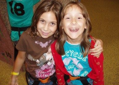 Two Children at the Climbing Wall