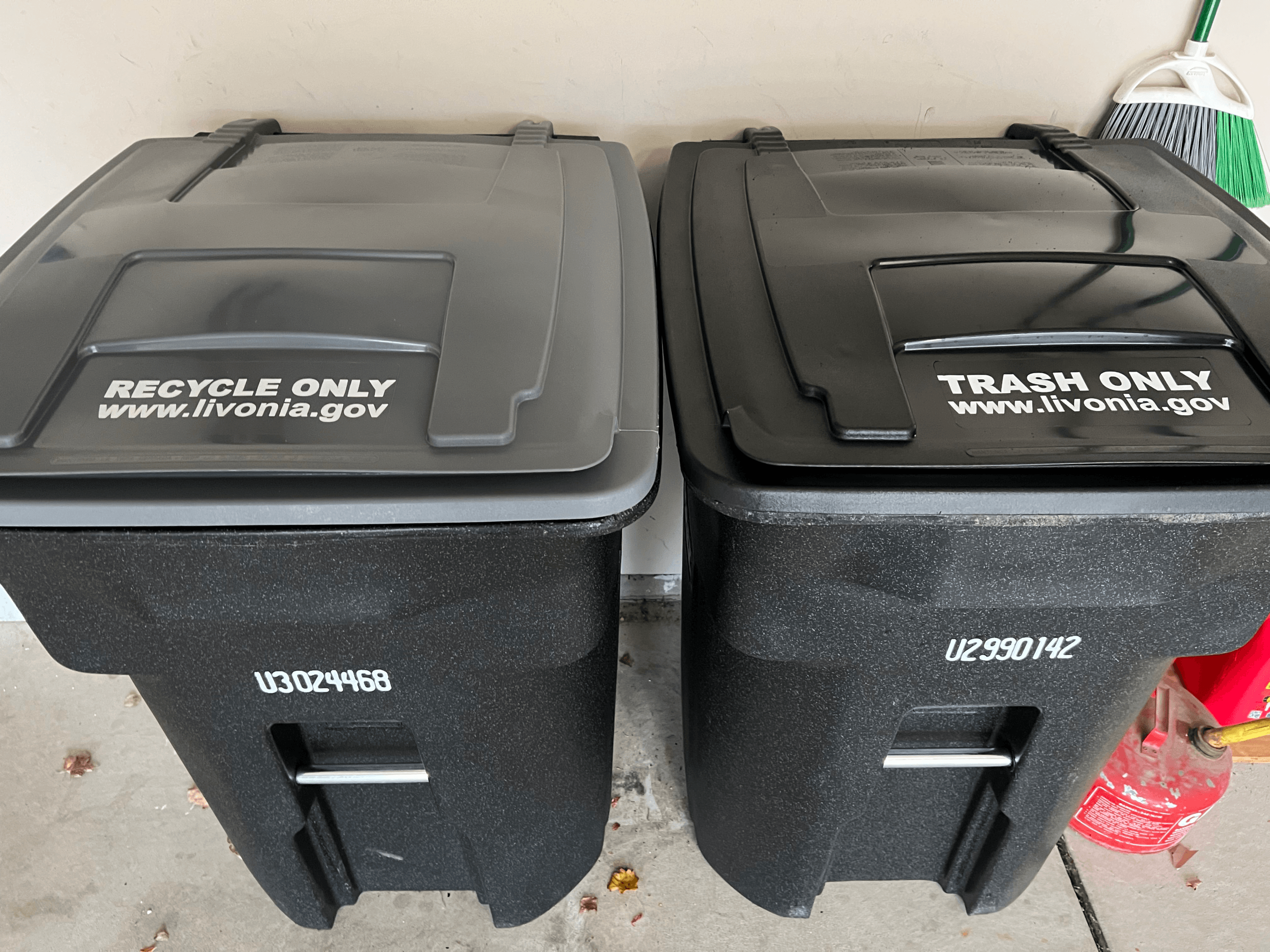 New Trash and Recycle Carts
